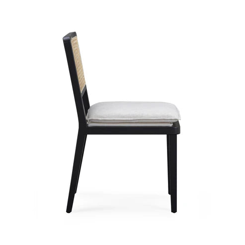 CASSY CREAM UPCYCLED LINEN DINING CHAIR