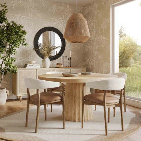 VENICE COGNAC VEGAN LEATHER DINING CHAIR