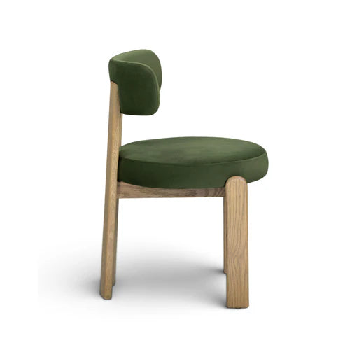 ODESS GREEN VELVET DINING CHAIR