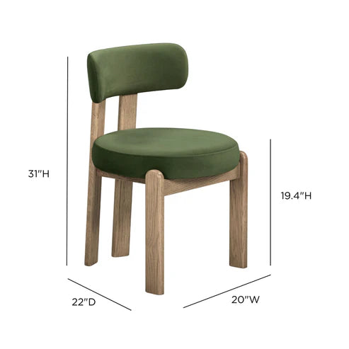 ODESS GREEN VELVET DINING CHAIR
