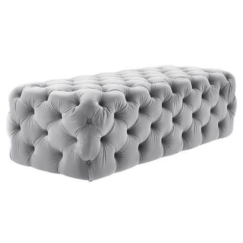 KAYLEE GREY OTTOMAN