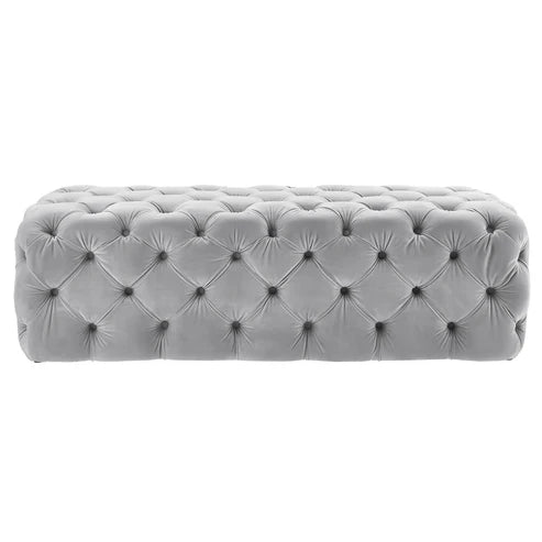 KAYLEE GREY OTTOMAN
