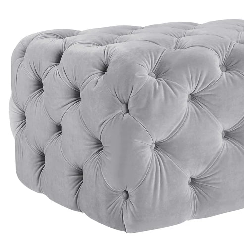 KAYLEE GREY OTTOMAN