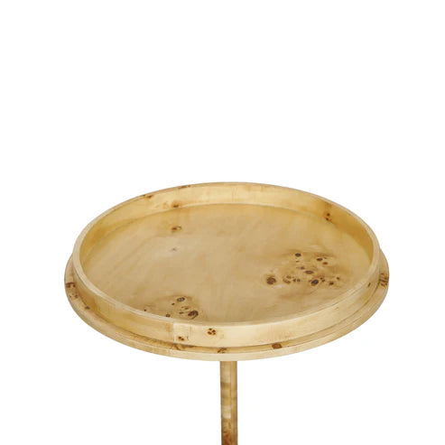 DESTINS NATURAL BURL CONTRACT-GRADE SIDE TABLE
