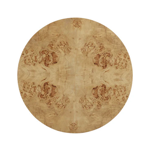 AMIA NATURAL BURL ROUND COFFEE TABLE