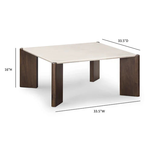 REMIS CREAM QUARTZ COFFEE TABLE