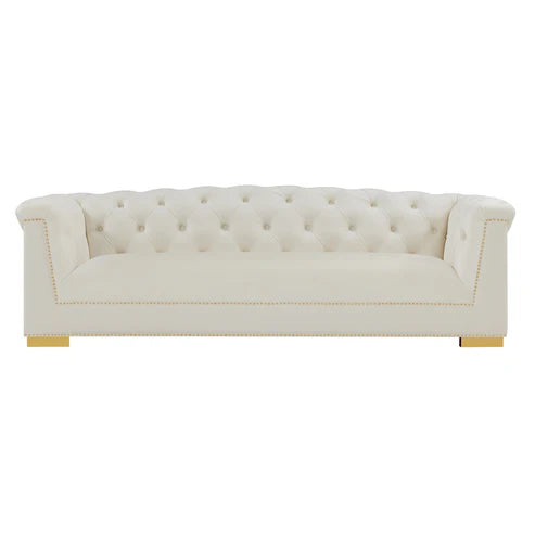 FARAH CREAM VELVET SOFA