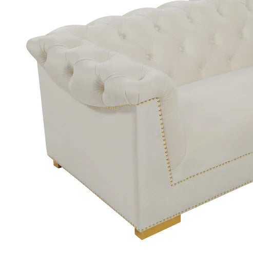 FARAH CREAM VELVET SOFA