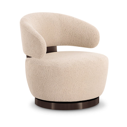 AUGUST CREAM SWIVEL ACCENT CHAIR