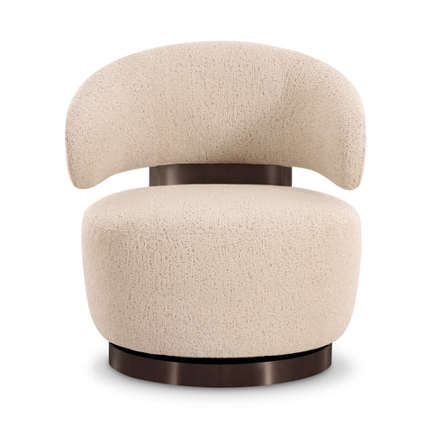 AUGUST CREAM SWIVEL ACCENT CHAIR