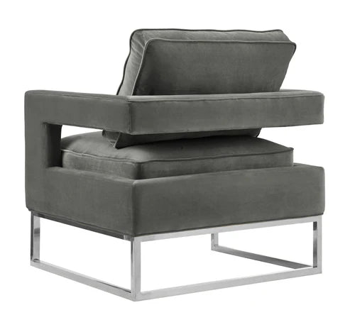 AVRY GREY VELVET CHAIR