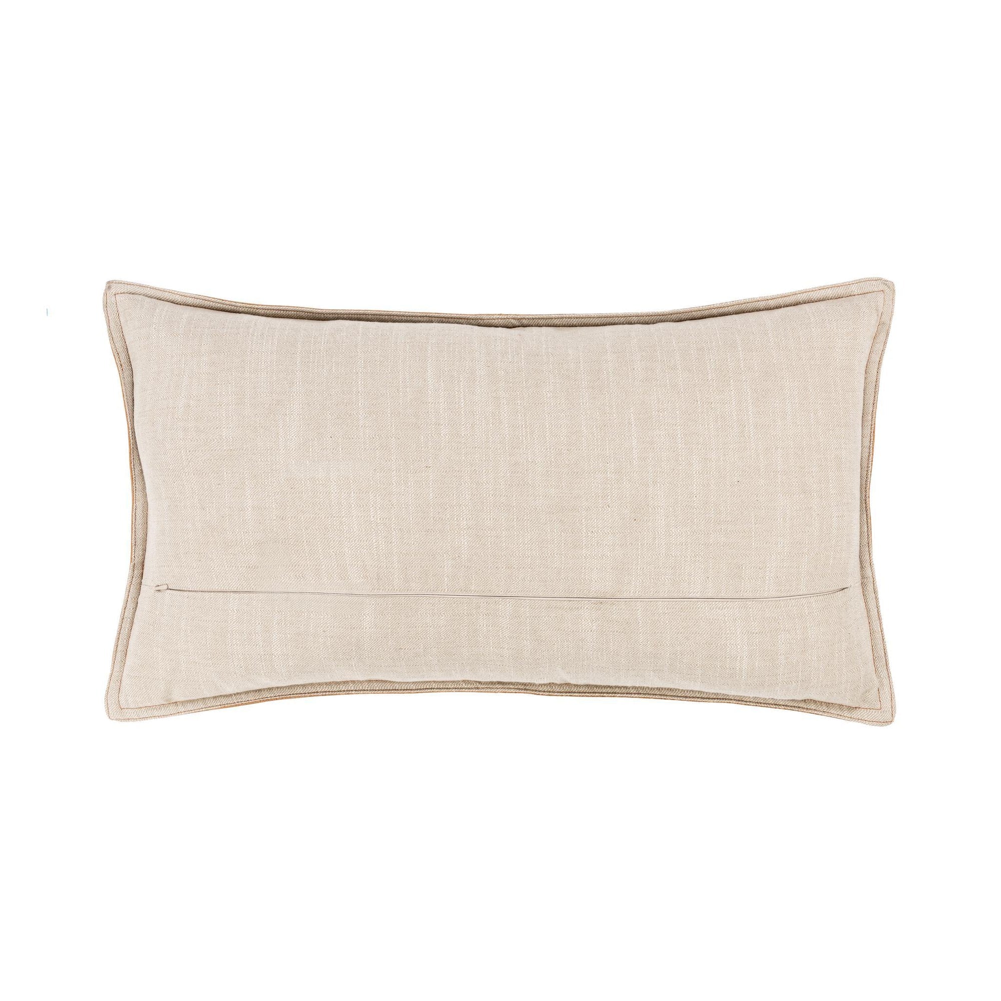 LEATHER CHESTNUT KIDNEY PILLOW