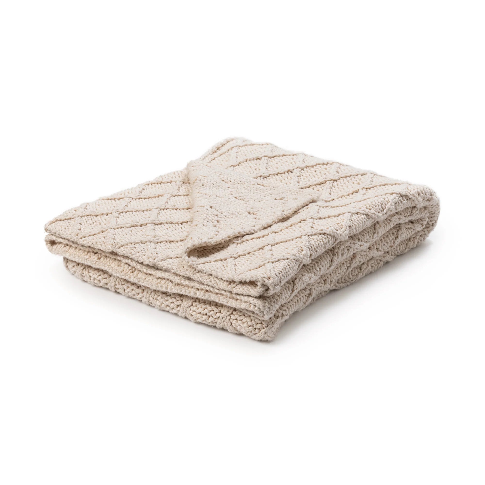 IVORY DIAMOND PATTERN THROW