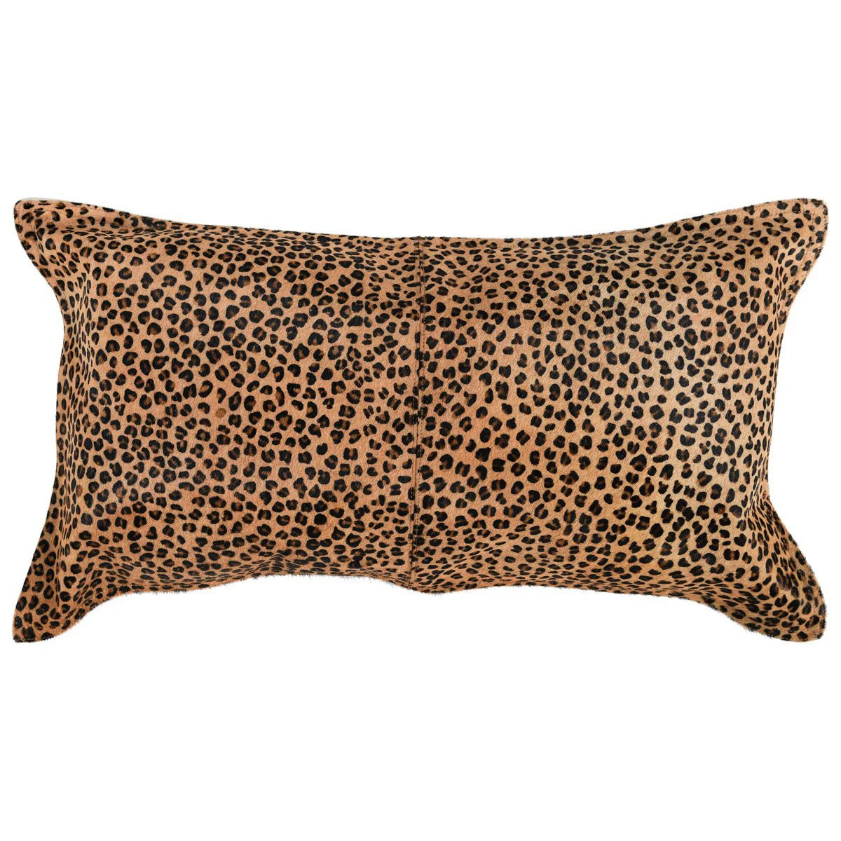 CMEL/BLACK LEOPARD HIDE PILLOW