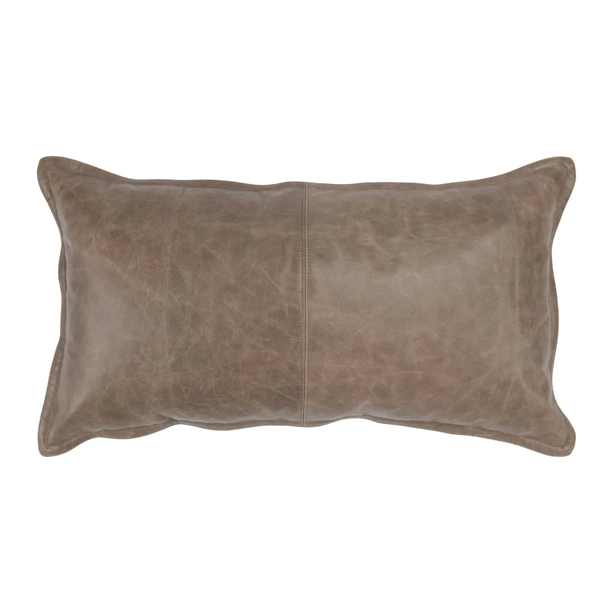 LEATHER SANDSTORM TAUPE PILLOW