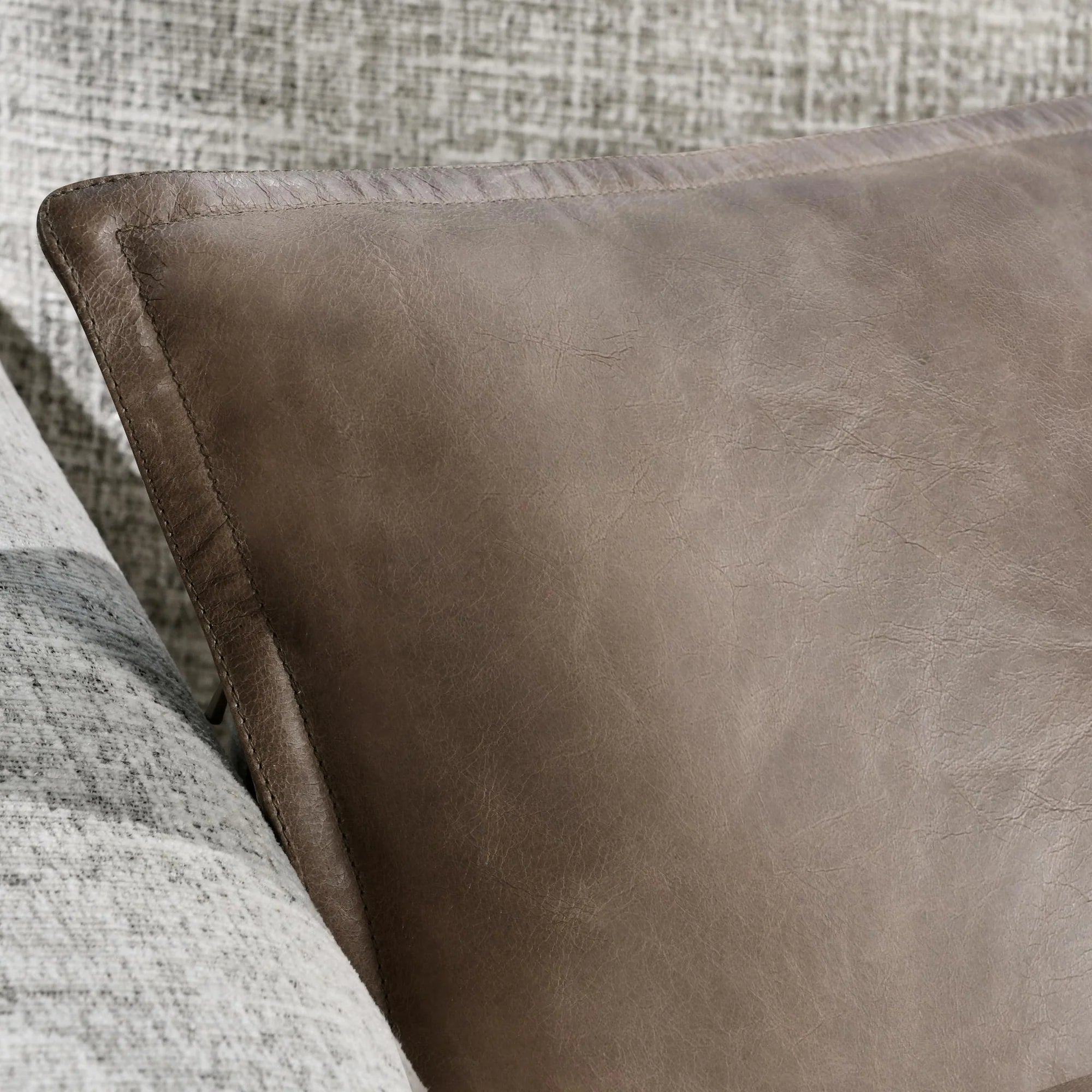 LEATHER SANDSTORM TAUPE PILLOW
