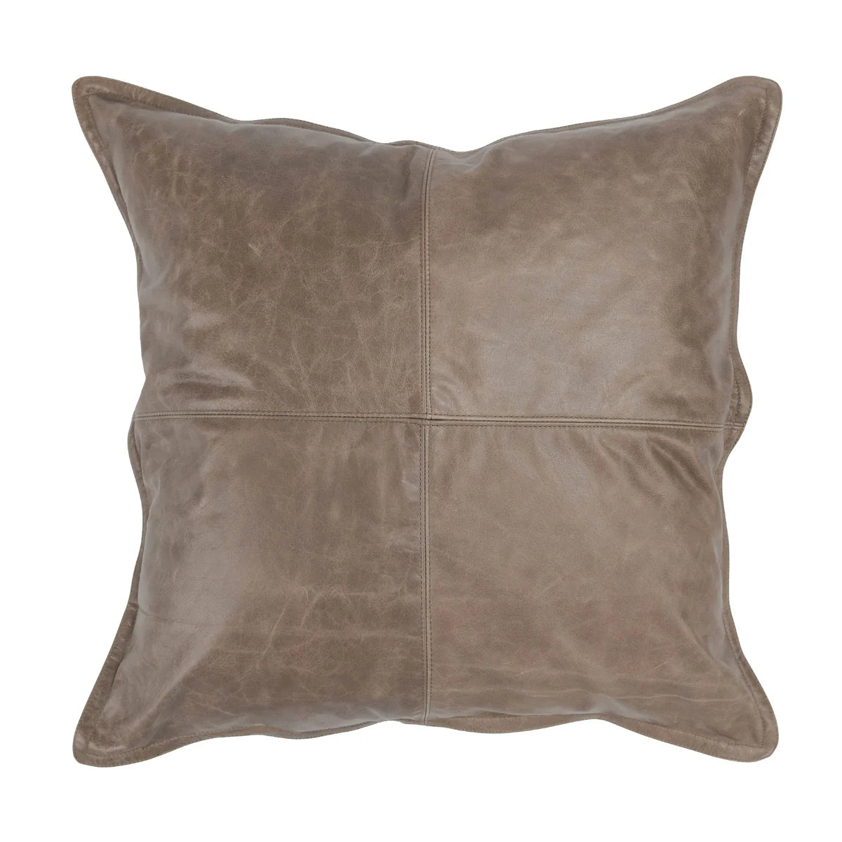 LEATHER SANDSTORM TAUPE PILLOW