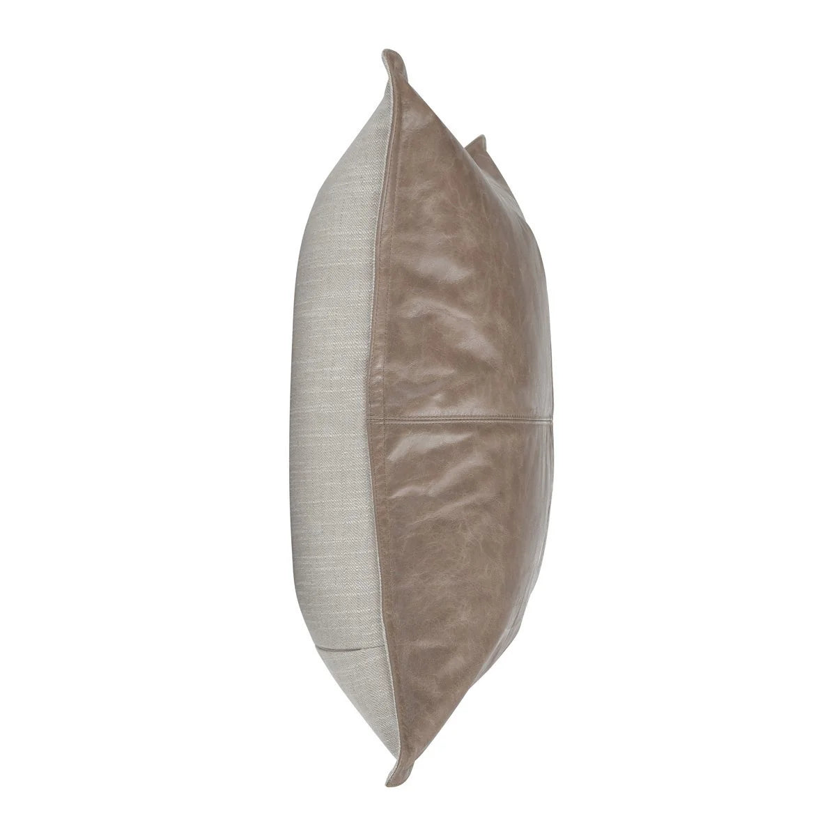 LEATHER SANDSTORM TAUPE PILLOW