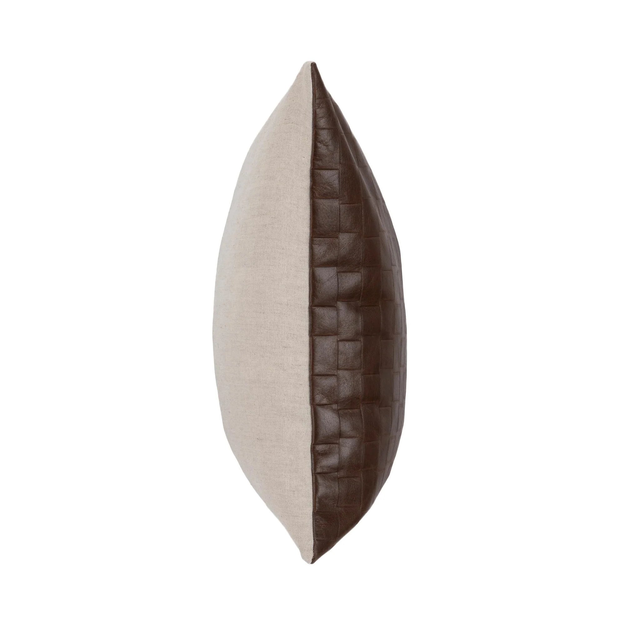 SESTON BROWN LEATHER PILLOW 20"