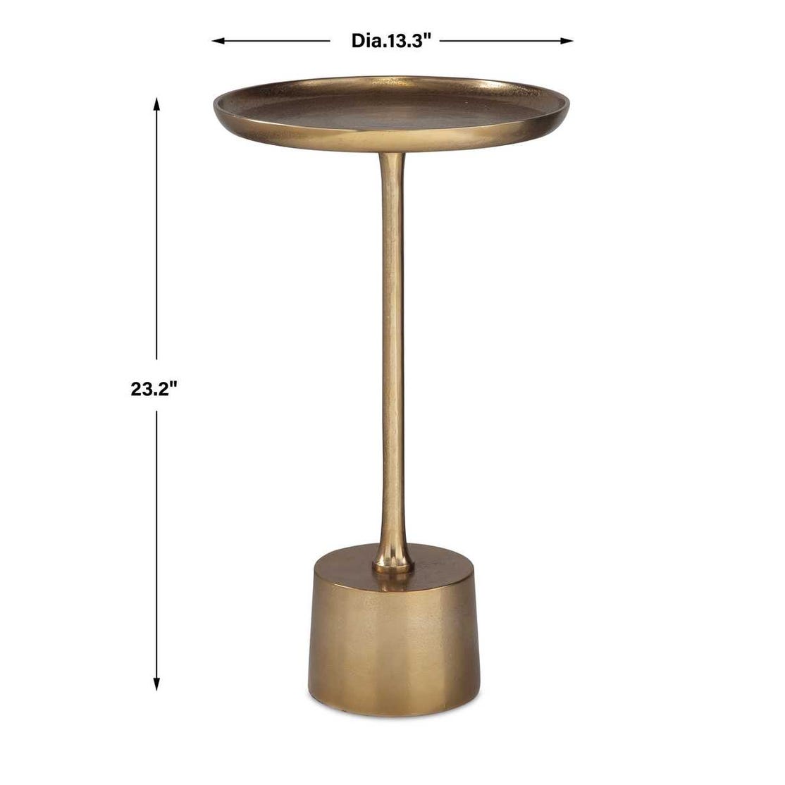 ANTIQUE BRASS ACCENT TABLE