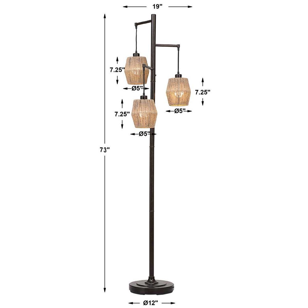 3 DRUM FLOOR LAMP