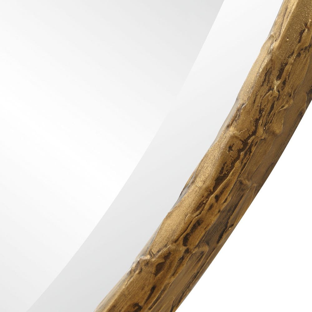 SUTTER AGED GOLD 47" ROUND MIRROR