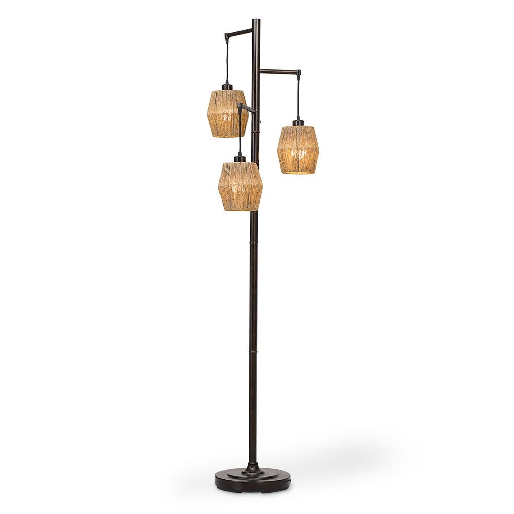 3 DRUM FLOOR LAMP-73"H