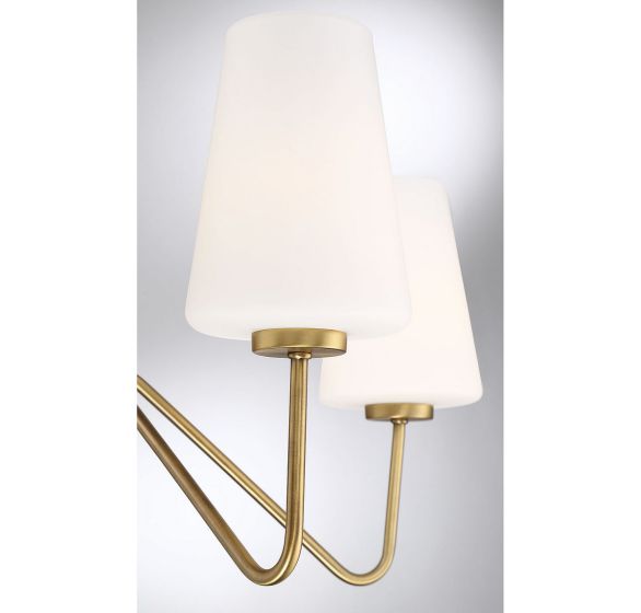 5 LIGHT CHANDELIER-BRASS