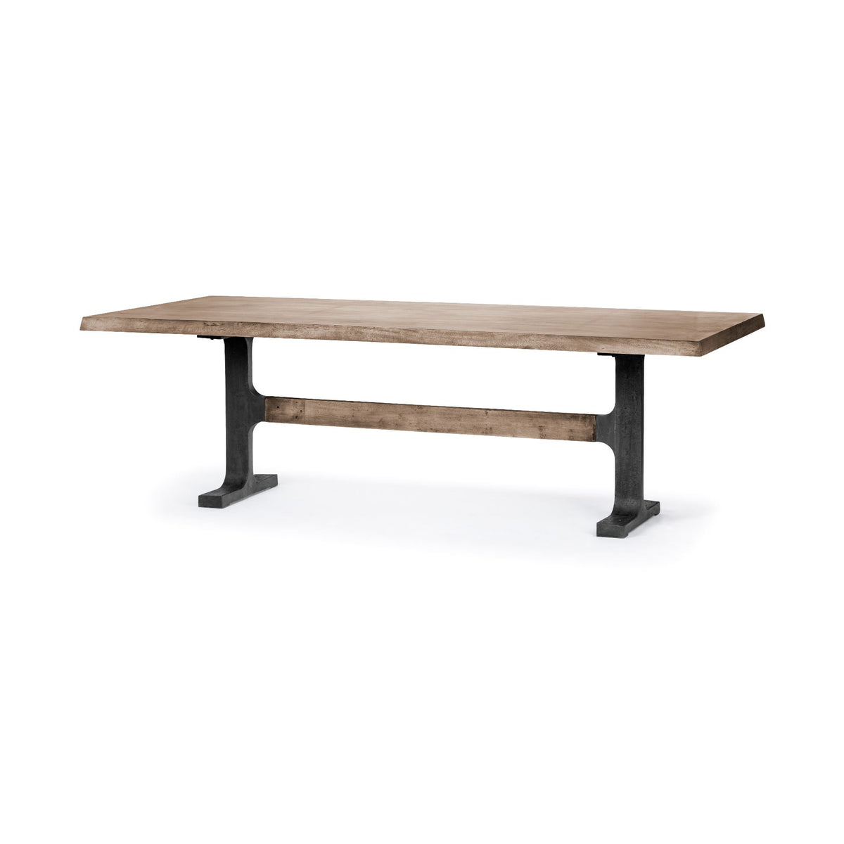 AX BROWN WOOD DINING TABLE
