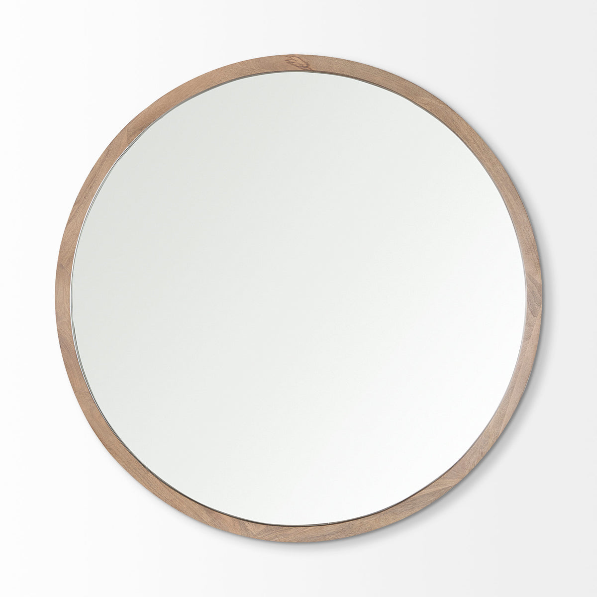 GAMBIT LIGHT BROWN ROUND MIRROR 46"