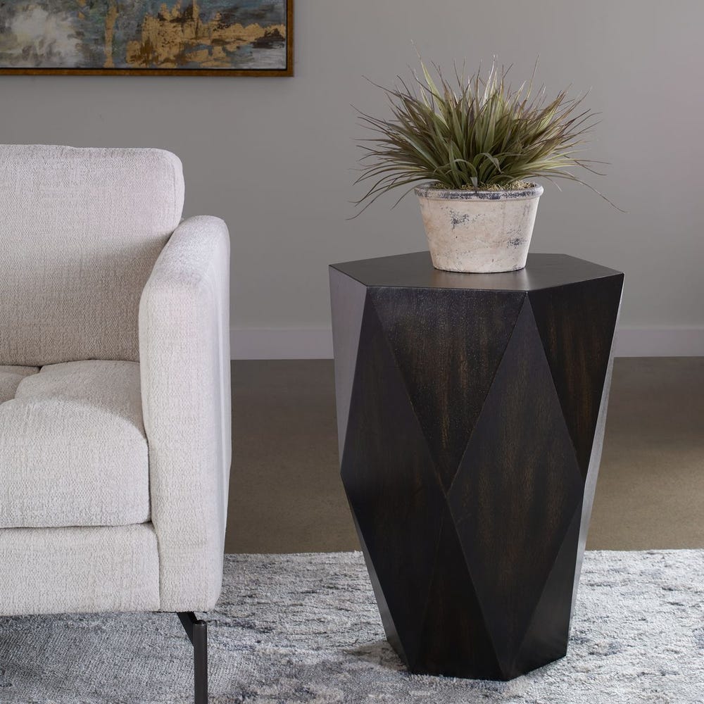 VULCAN BLACK SIDE TABLE