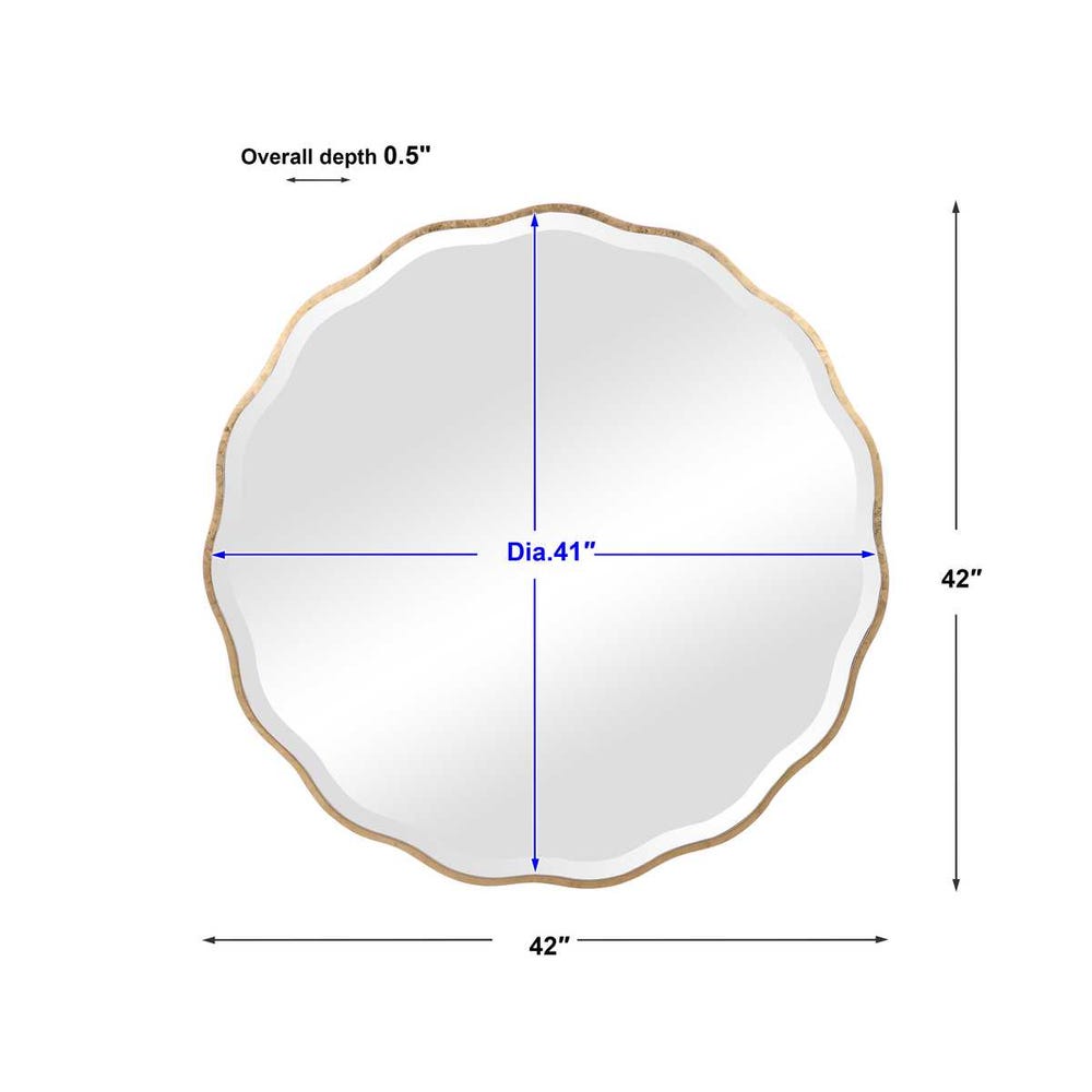 ANET GOLD SCALLOPED MIRROR