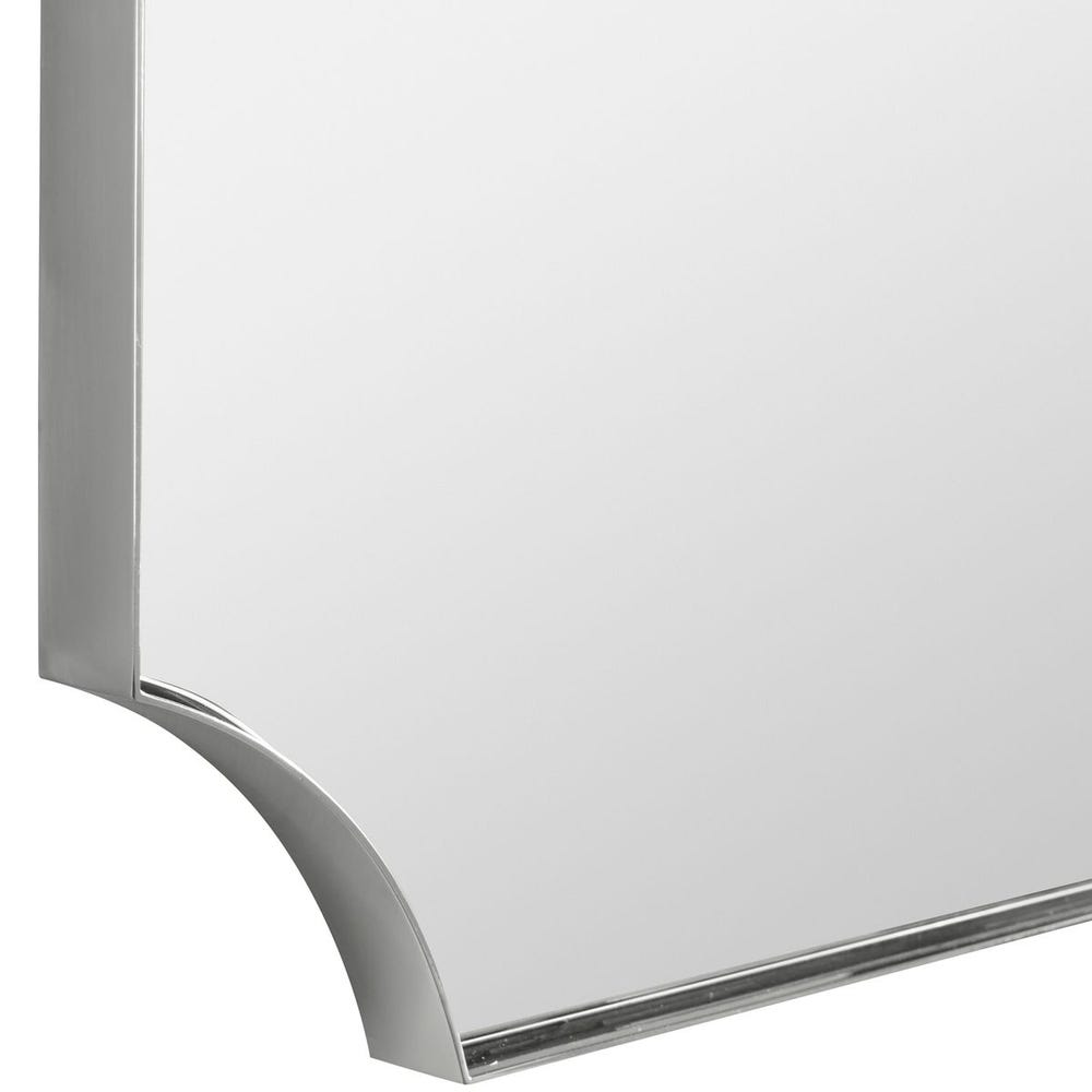 SCALLOPED NICKEL MIRROR
