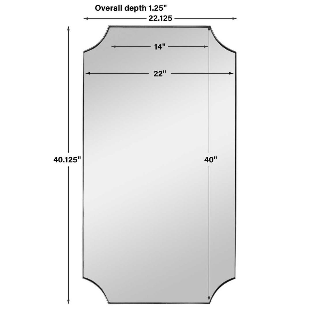 SCALLOPED NICKEL MIRROR