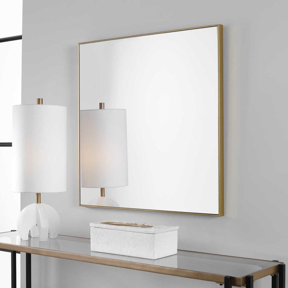 ALEXA GOLD SQUARE MIRROR