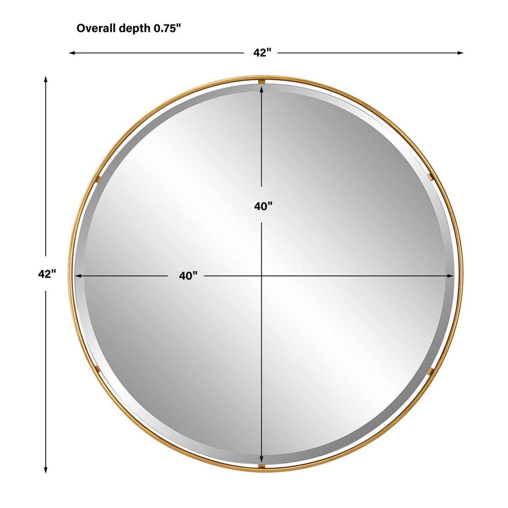 CANILLO ROUND MIRROR-GOLD