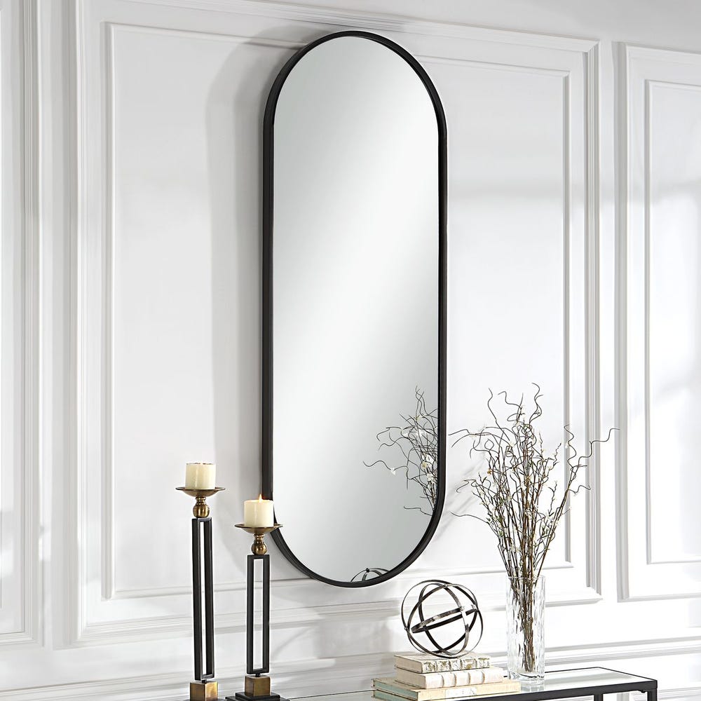 VELMA TALL MIRROR, BLACK