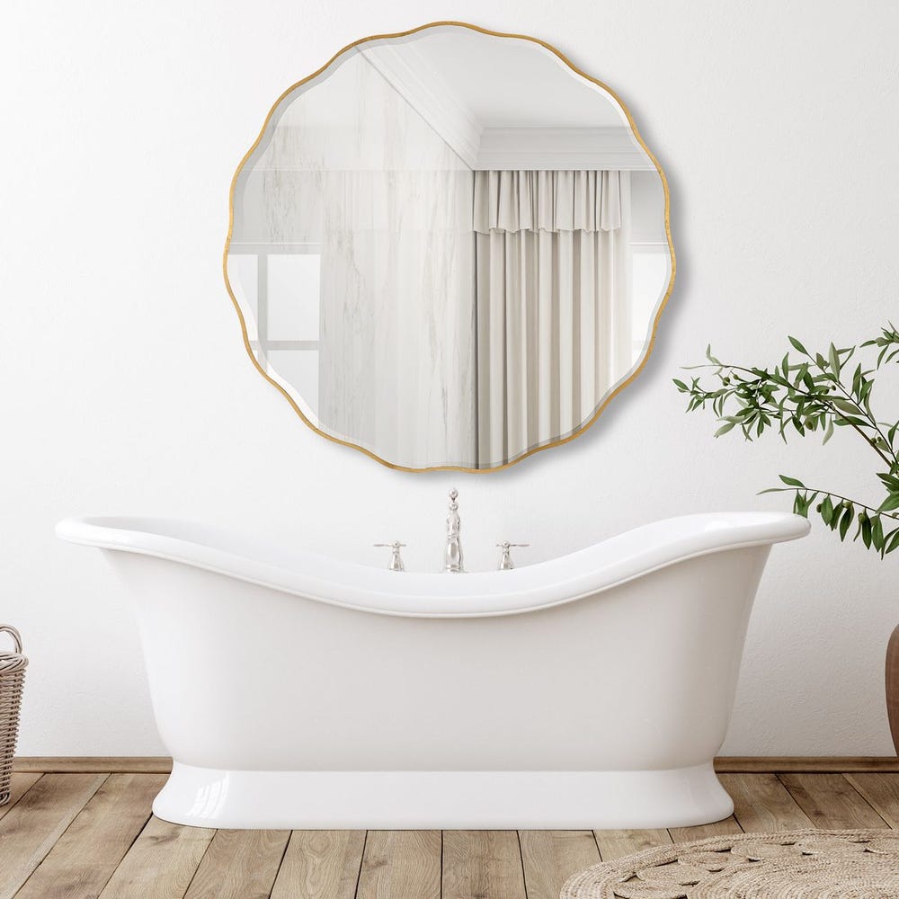 ATHENA LARGE ROUND GOLD MIRROR