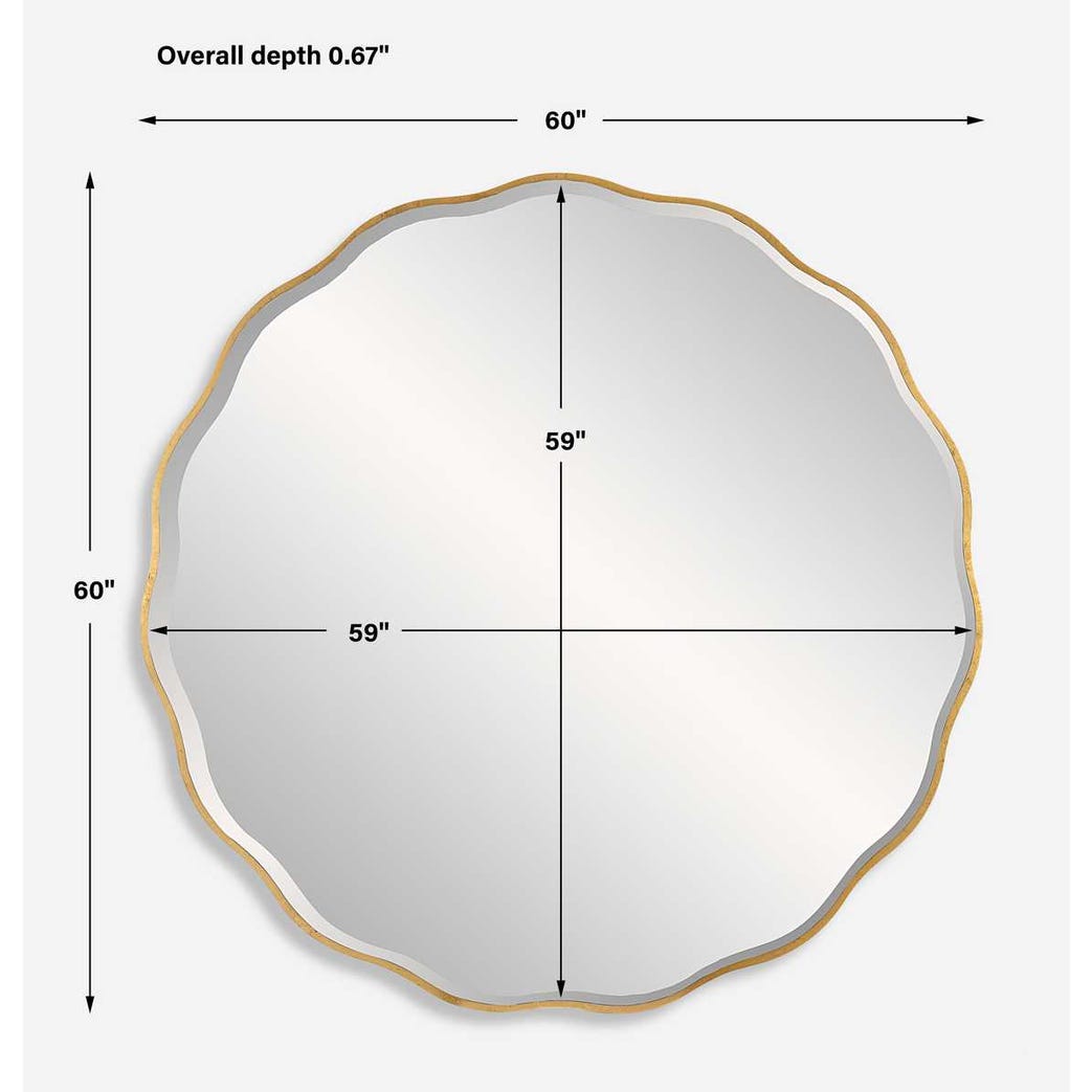 ATHENA LARGE ROUND GOLD MIRROR