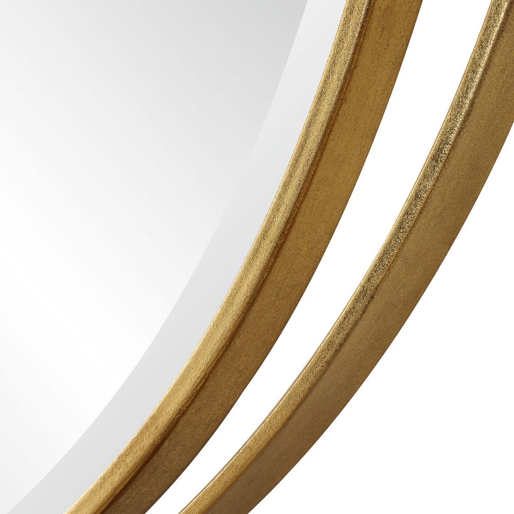 RIHANNA ROUND MIRROR-GOLD