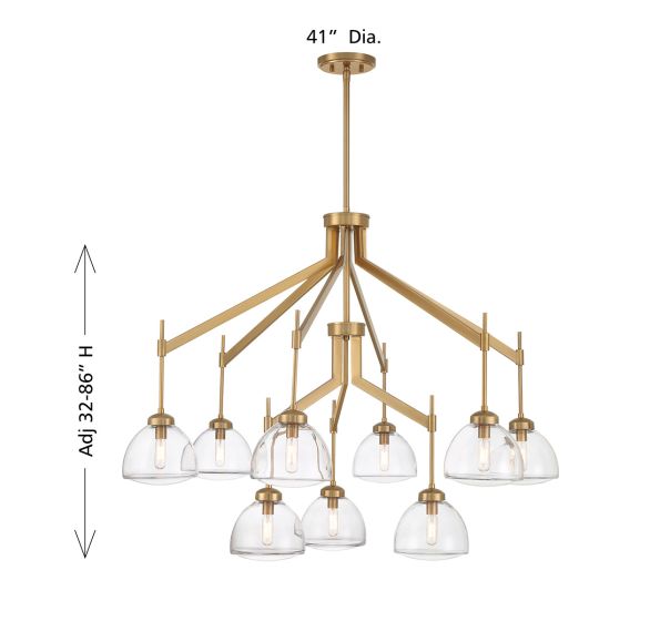 CORBIN 9 LT CHANDELIER