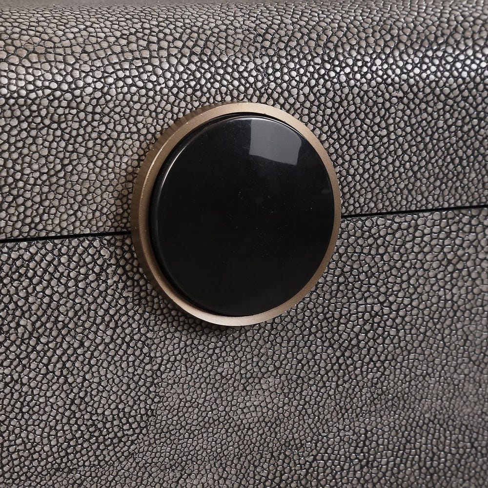 LALIQUE GRAY SHAGREEN BOX