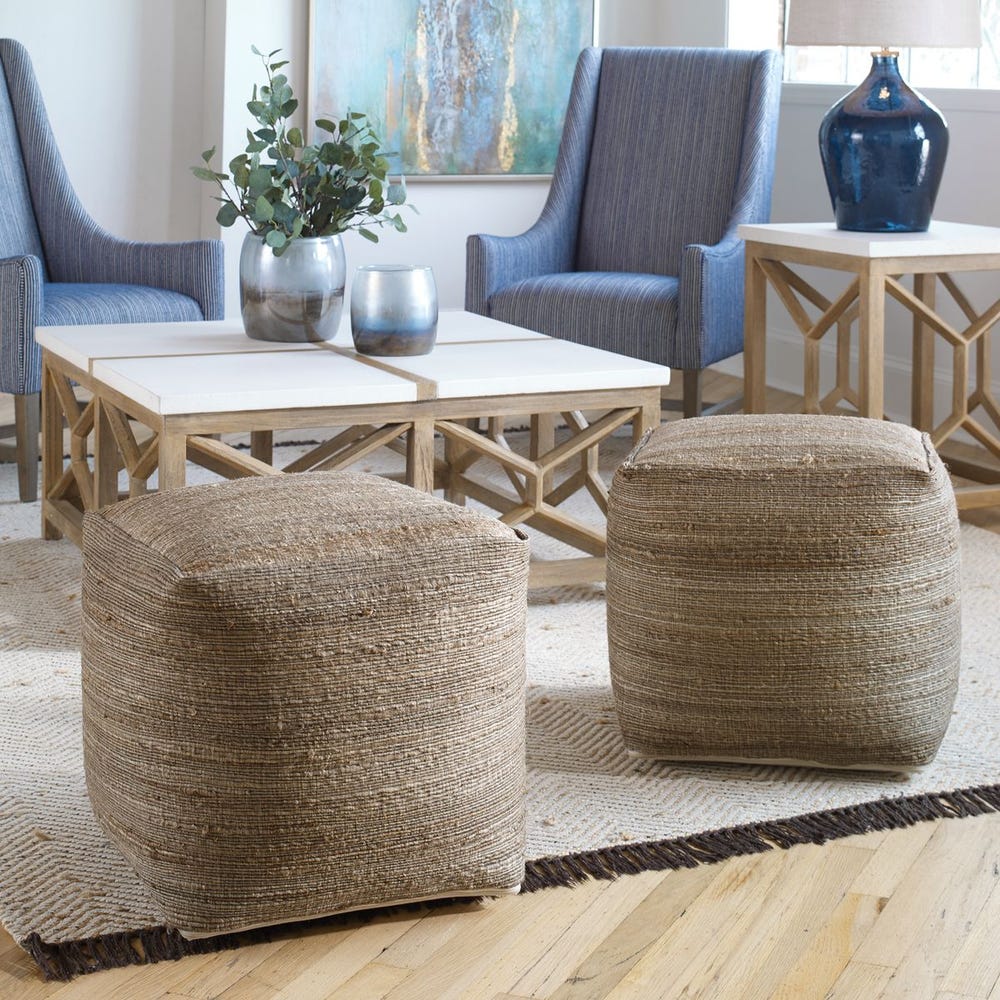 SHILO BEIGE POUF