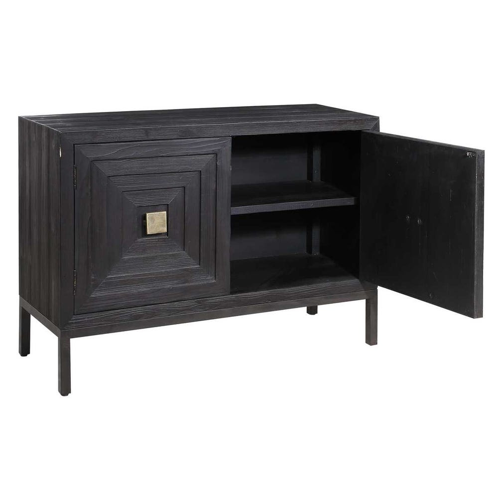 BLACK 2 DOOR CABINET