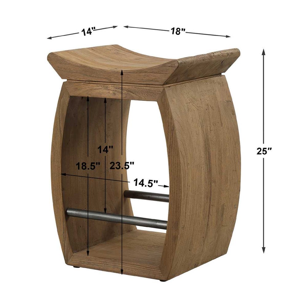 CONNER ELM WOOD COUNTER STOOL