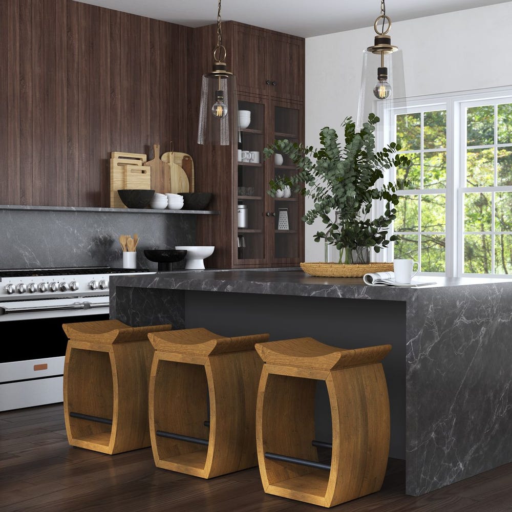 CONNER ELM WOOD COUNTER STOOL