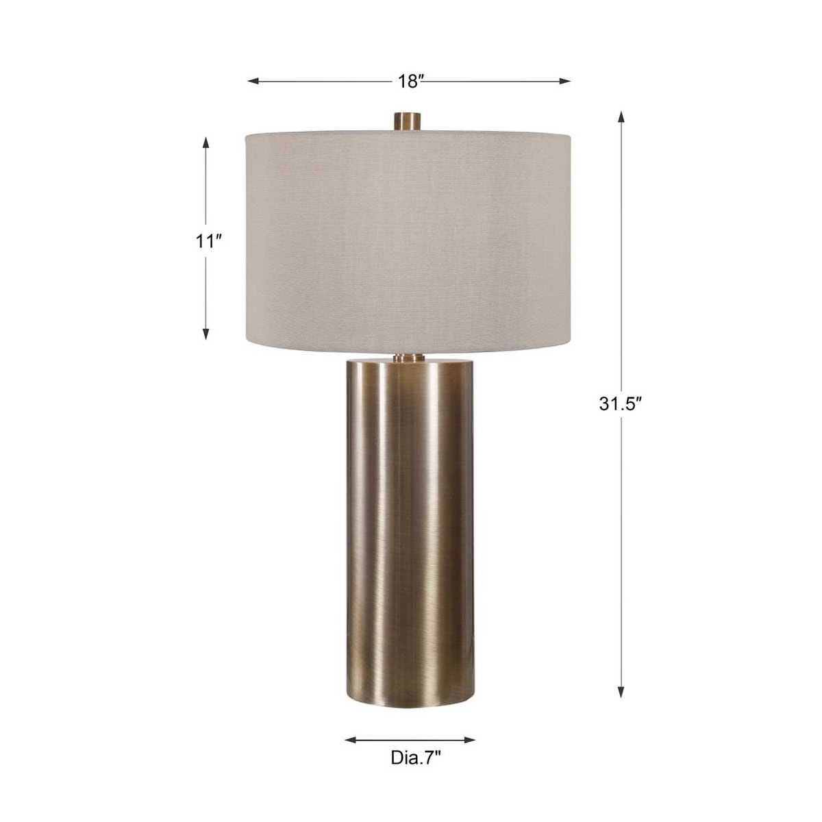 TARIA ANTIQUE BRUSHED BRASS LAMP