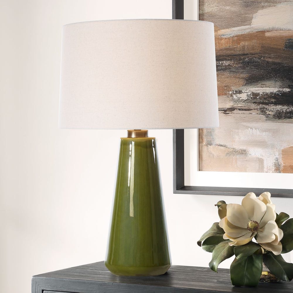 KYLIE MOSS GREEN TABLE LAMP