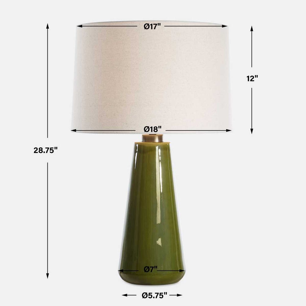 KYLIE MOSS GREEN TABLE LAMP