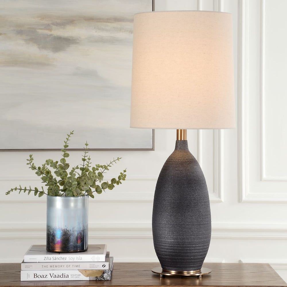 BLACK BOWER TABLE LAMP